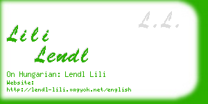 lili lendl business card